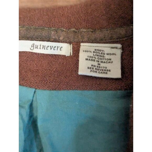 Anthropologie Guinevere Boiled Wool Peplum Jacket, Size M - Picture 2 of 4